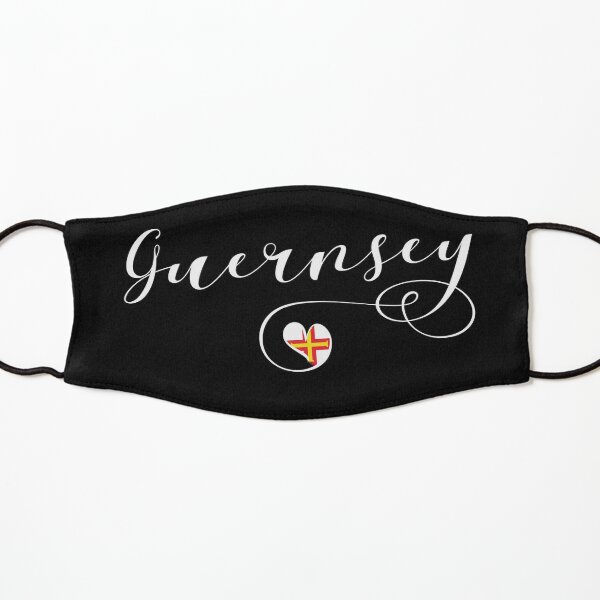 Guernsey Flag Heart, Channel Islands Kids Mask