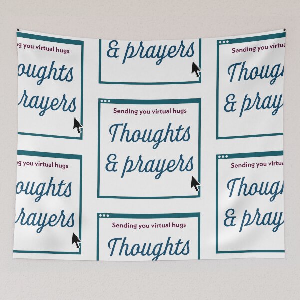 Item preview, Thoughts and prayers sending virtual hugs designed and sold by Designwebjae.