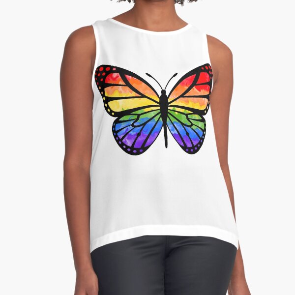 Rainbow Butterfly watercolor\
