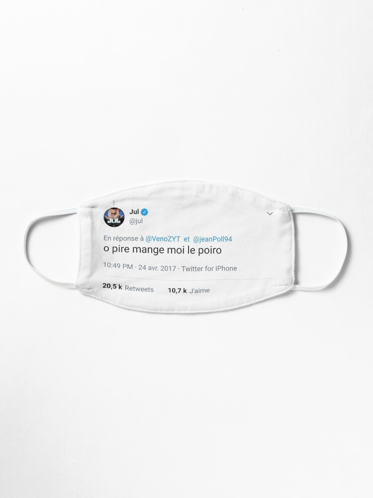 Alternate view of "o worse eat me the poiro" Tweet Jul Mask