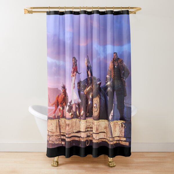 FFVII Cloud & Cast Shower Curtain