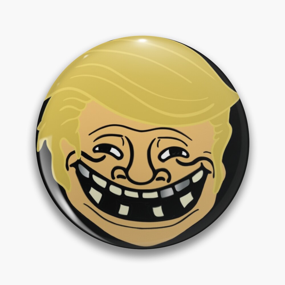 Crazy Troll Face Social Media Pin for Sale by Steelpaulo