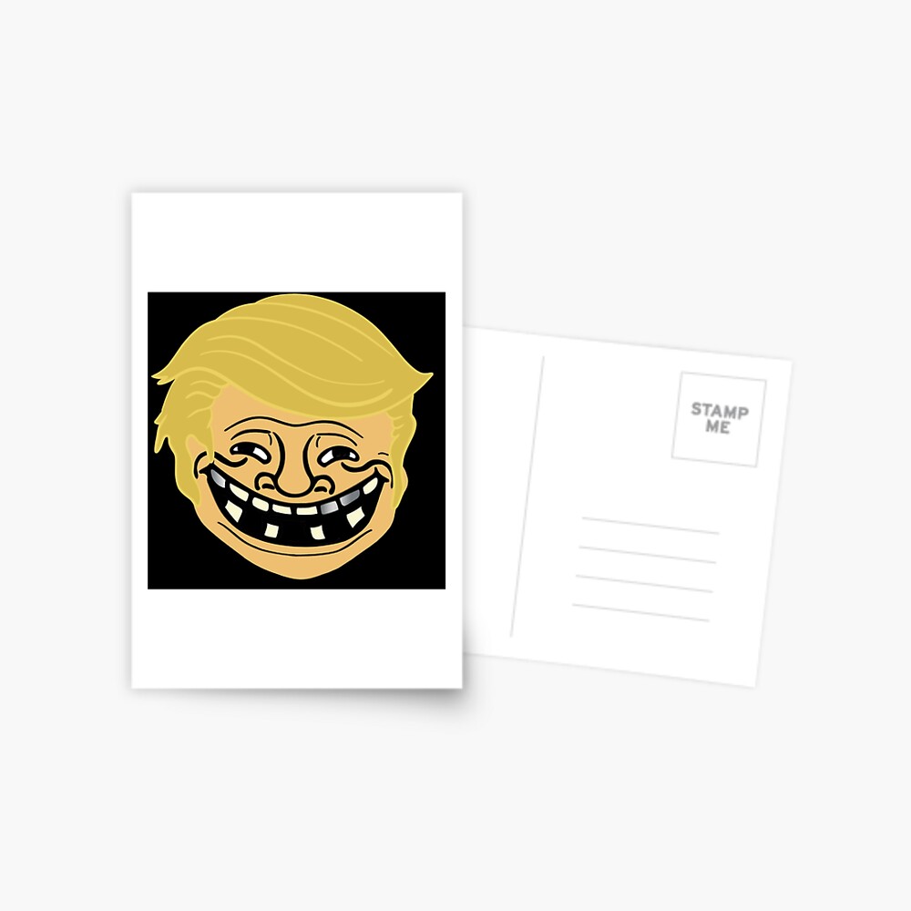 Angry Troll Face Social Media Postcard for Sale by Steelpaulo