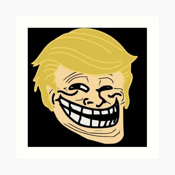 Internet Troll Art Prints Redbubble - crying troll face roblox id