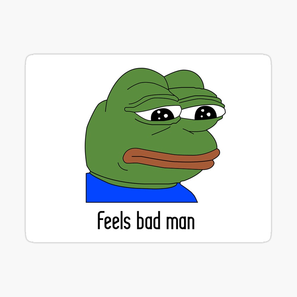 Pepe The Frog Feels Bad Man Meme ~ Pattern Decor ~ Vivid Coaster Gift 