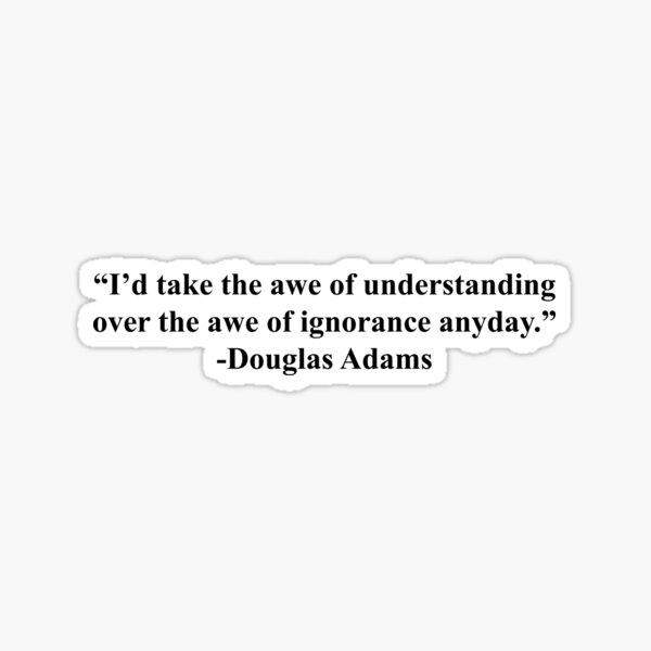Item preview, Douglas Adams Atheism Quote designed and sold by mynameisliana.