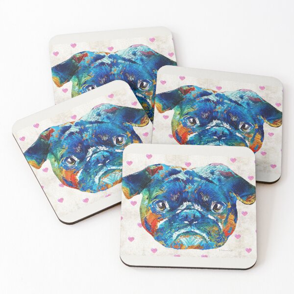 Item preview, Pug Love Dog Art by Sharon Cummings designed and sold by Sharon Cummings Art.