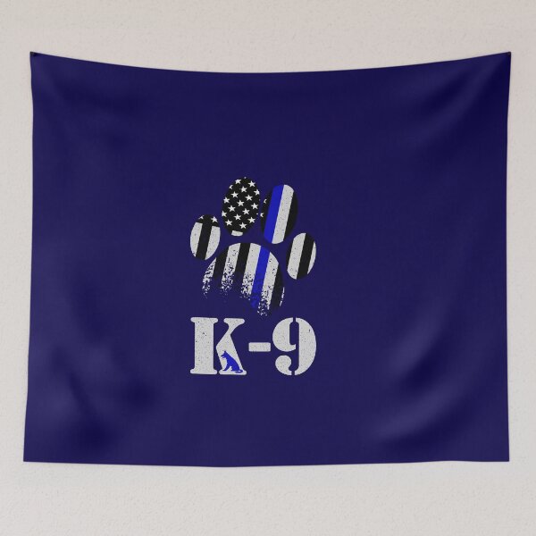 Item preview,  K9 Thin Blue Line American Flag designed and sold by JUSTBEELEGANT.