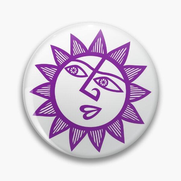 Item preview, Original Happy and Smirky Sun Looking Up Design (purple) designed and sold by wariana.