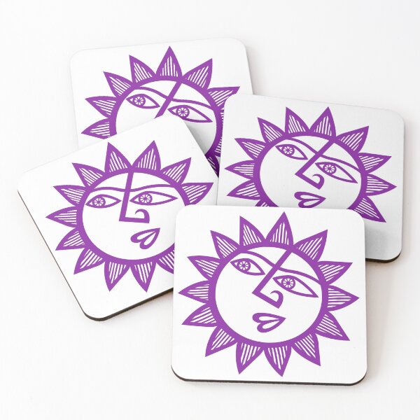 Item preview, Original Happy and Smirky Sun Looking Up Design (purple) designed and sold by wariana.