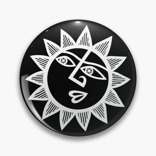 Item preview, Original Happy and Smirky Sun Looking Up Design (inverted/negative B/W) designed and sold by wariana.