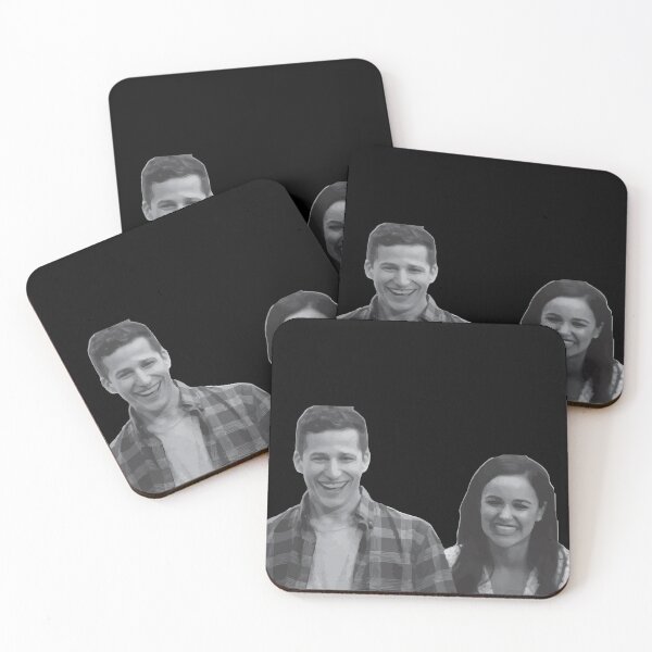 Item preview, Jake and Amy greyscale smiling designed and sold by calamity02.