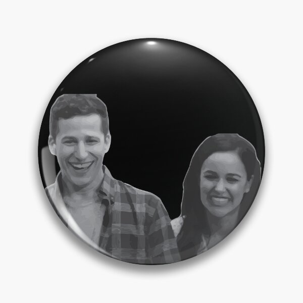 Item preview, Jake and Amy greyscale smiling designed and sold by calamity02.