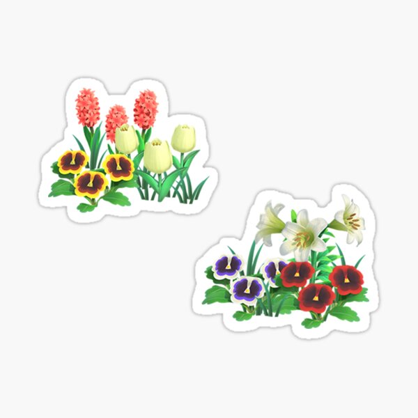 Animal Crossing Flower Stickers Sticker