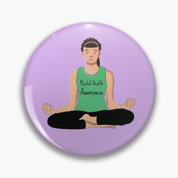 Mental Health Awareness - Brunette Pin