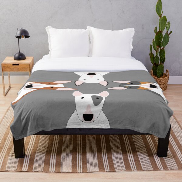 Bull Terrier Squad Throw Blanket