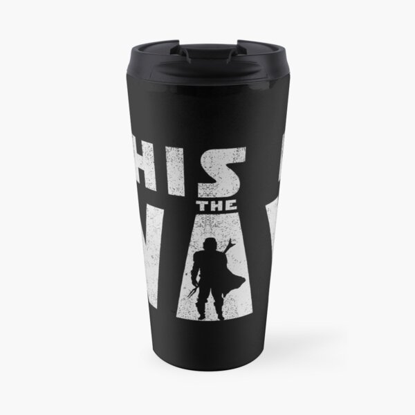 this is the way mando retro grey Travel Mug