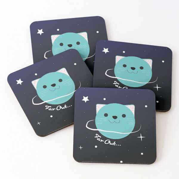 Item preview, Caturn Teal - Far Out - Space Cat designed and sold by Rigel Bergonio.