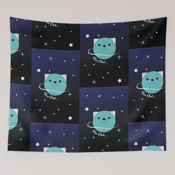 Item preview, Caturn Teal - Far Out - Space Cat designed and sold by Rigel Bergonio.