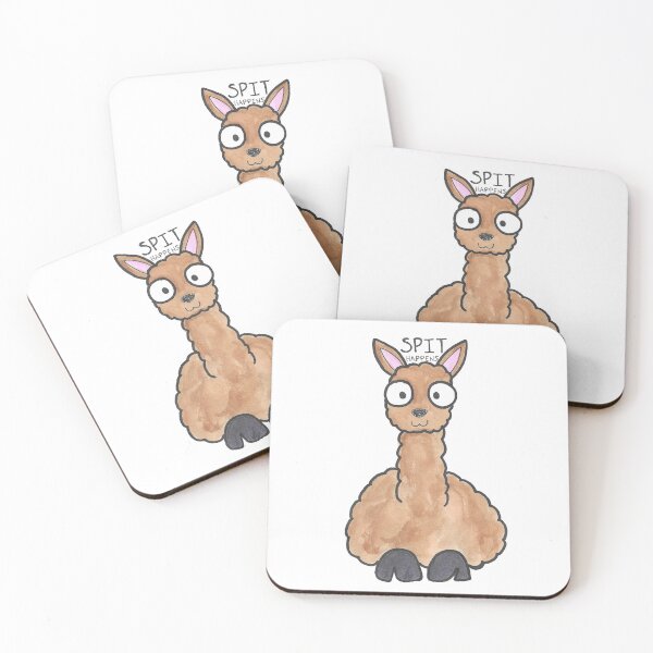 Item preview, Llama "Spit Happens" designed and sold by Sarah Harp.