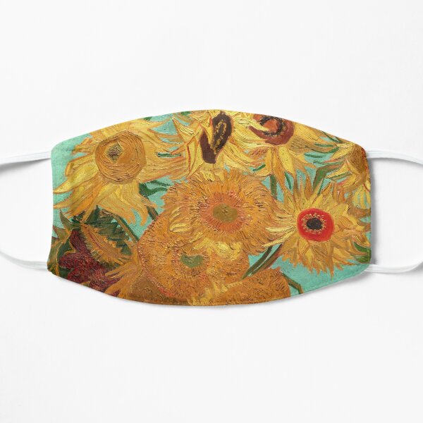 Vincent Van Gogh Twelve Sunflowers In A Vase Flat Mask
