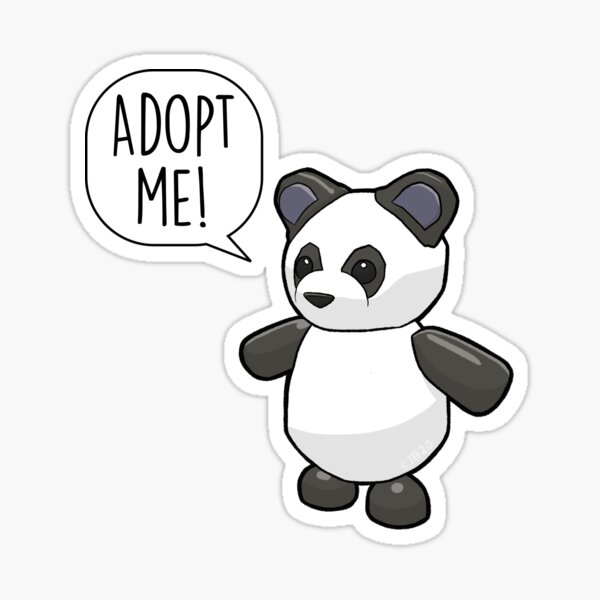 Sticker me. Панда из адопт ми. Панда поет. РОБЛОКС Панда. Панда в adopt me.