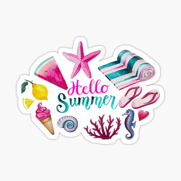 Hello Summer Sticker