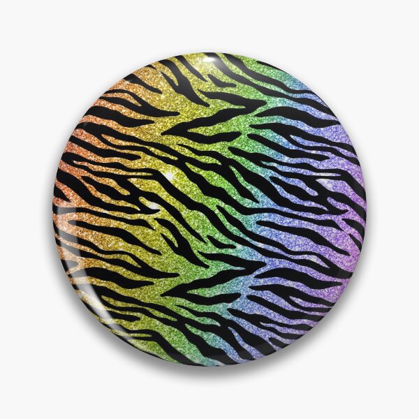 Item preview, Faux Rainbow Glitter Tiger Stripe Pattern designed and sold by wheedesign.