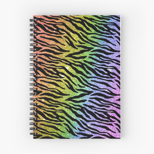 Item preview, Faux Rainbow Glitter Tiger Stripe Pattern designed and sold by wheedesign.