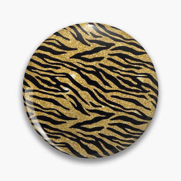 Item preview, Faux Gold Glitter Tiger Stripe Pattern designed and sold by wheedesign.