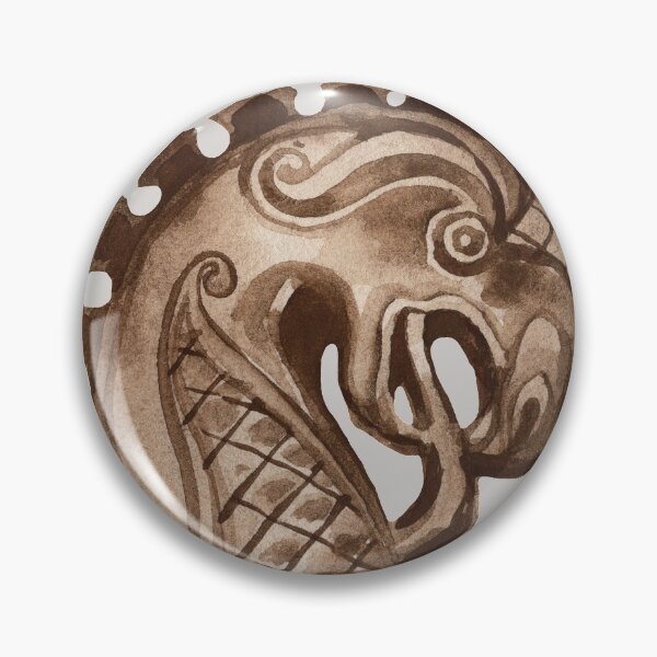 Item preview, Viking Longship Dragon Figurehead in Watercolour designed and sold by thoughtsupnorth.