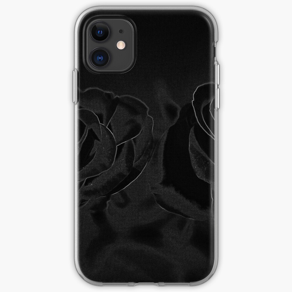 Ein Paar Rosen in Schwarz iPhone-Hülle & Cover