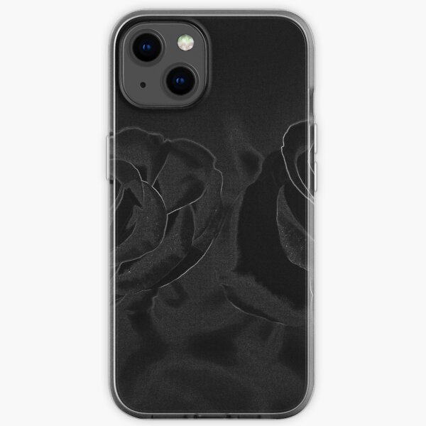 A pair of roses in black iPhone Soft Case