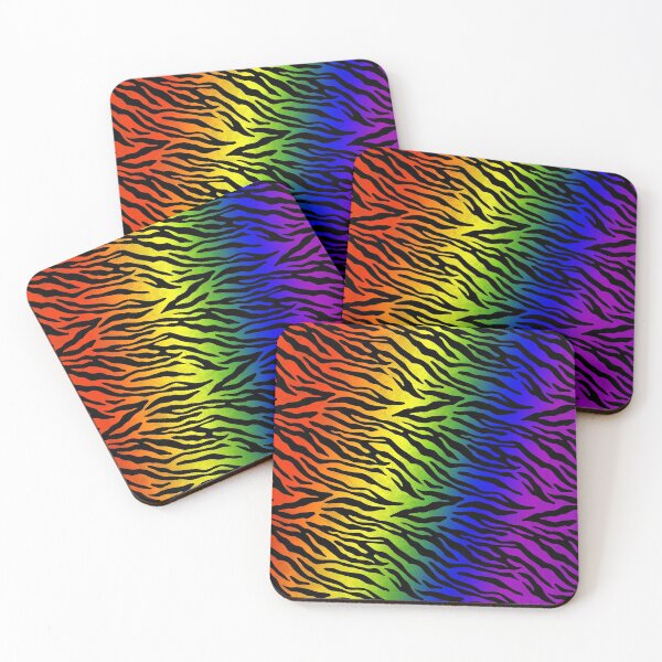 Item preview, Rainbow Tiger Stripe Pattern designed and sold by wheedesign.