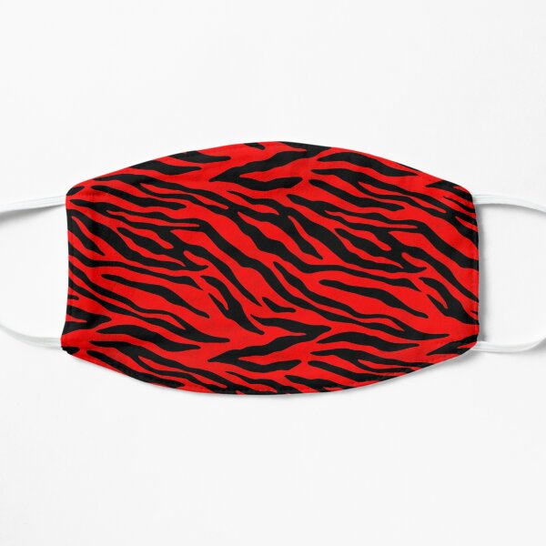 Red Tiger Stripe Pattern Flat Mask