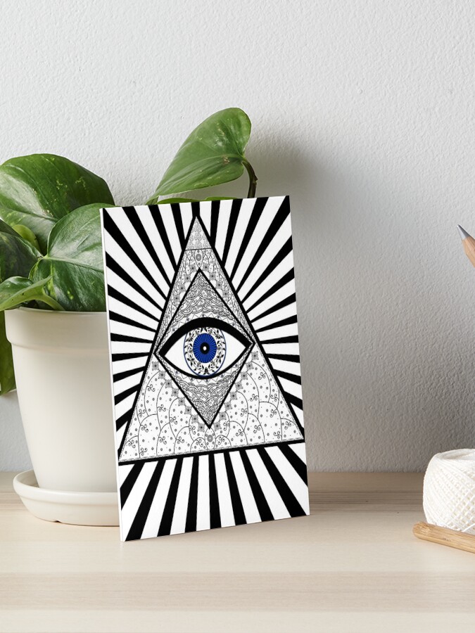 Evil Eye. Good luck charm. Good energy. Jinx. Evil Eye Triangle