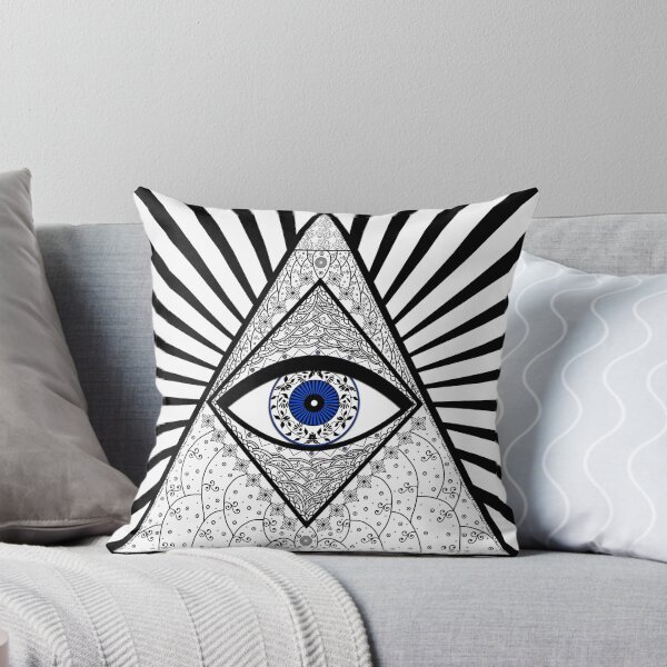 Item preview, Evil Eye. Good luck charm. Good energy. Jinx. Evil Eye Triangle.  designed and sold by ArtsyHart.