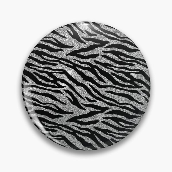 Item preview, Faux Silver Glitter Tiger Stripe Pattern designed and sold by wheedesign.