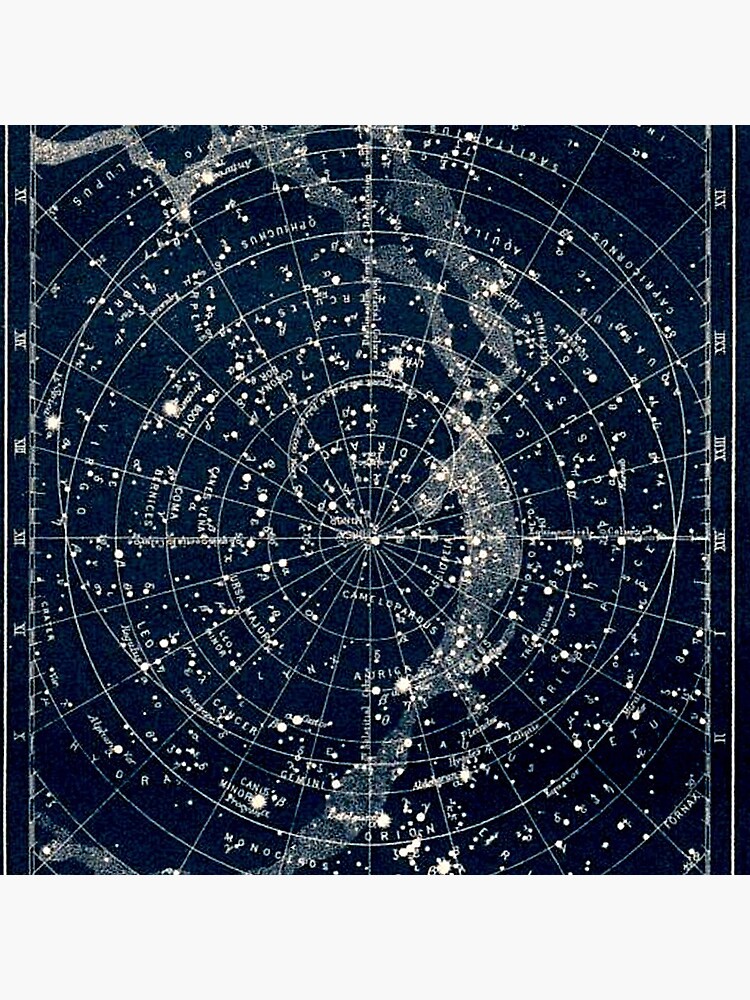 THE STAR CONSTELLATIONS : Vintage 1900 Galaxy Print by posterbobs