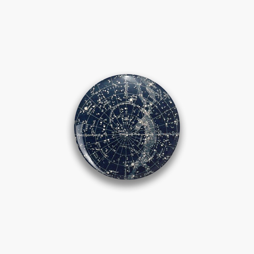 THE STAR CONSTELLATIONS : Vintage 1900 Galaxy Print Pin