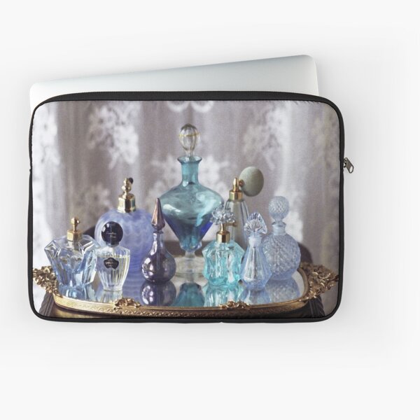 Item preview, Still Life Vintage Blue Perfume Bottles designed and sold by ginawaltersdorf.