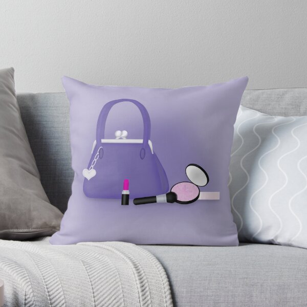 Purple Purse Throw Pillow
