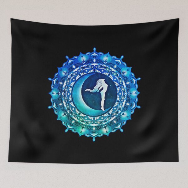 Item preview, Crescent Moon Goddess Mandala designed and sold by serenaking.