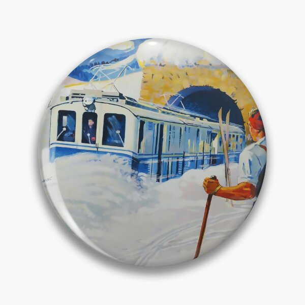 Item preview, Montreaux-Berner Oberland Bahn 1934 vintage travel poster designed and sold by stickart-marek.