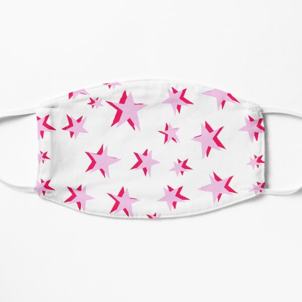pink stars Flat Mask