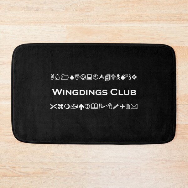 Item preview, Wingdings Club Symbols for Computer Geeks Monotone Dark designed and sold by TinyStarAmerica.