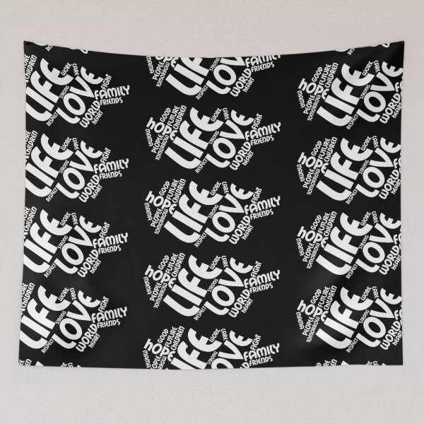 Item preview, Life Hope Love Family Strong Words designed and sold by OldSchoolJoy.