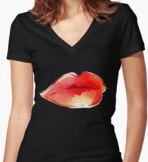 Luscious Lips Shirt mit V-Ausschnitt