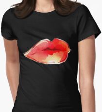 Luscious Lips Tailliertes T-Shirt für Frauen