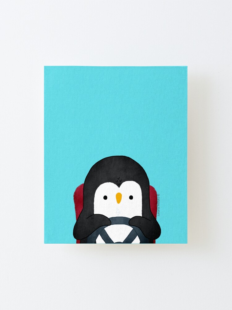 Alternate view of Penguin Driving Mounted Print